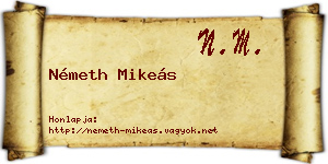Németh Mikeás névjegykártya